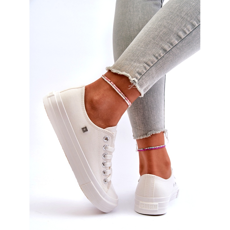 Sneakers féminins classiques Big Star NN274285 blanc blanche 5 Sneakers féminins classiques Big Star NN274285 blanc blanche 5