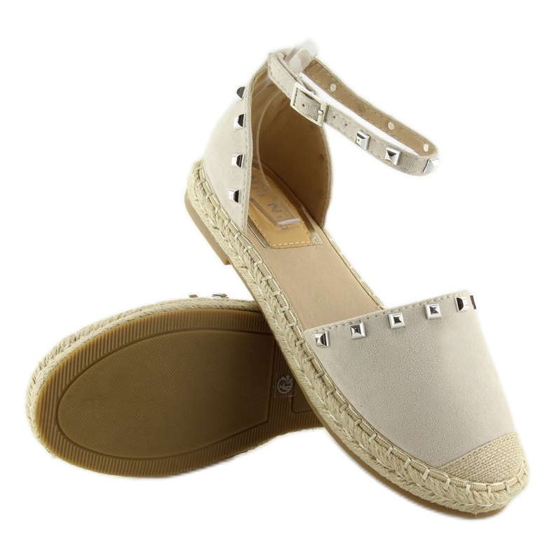 Espadrilles à clous beige 99-26 beige 2
