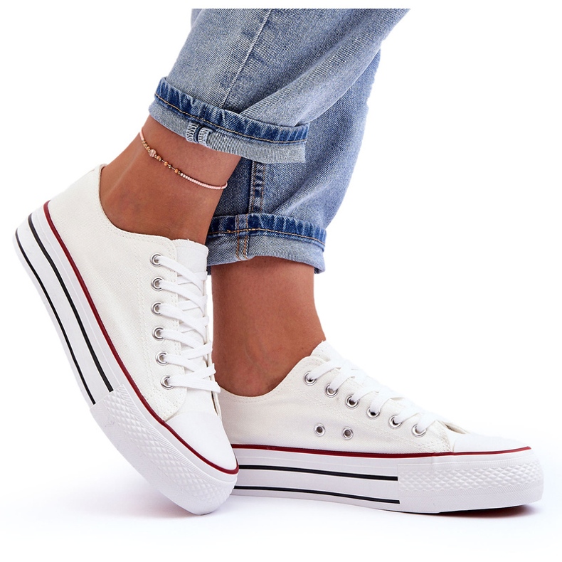 Baskets basses classiques à plateforme blanches Jazlyn 5