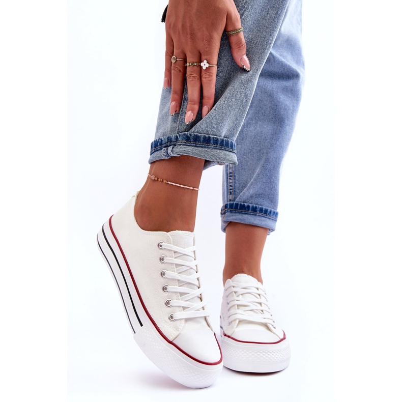 Baskets basses classiques à plateforme blanches Jazlyn 3