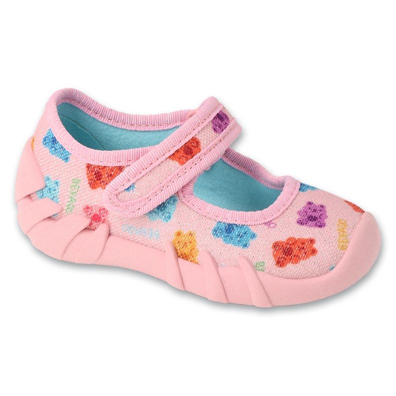 Befado chaussons enfants avec velcro 109P268 rose 4