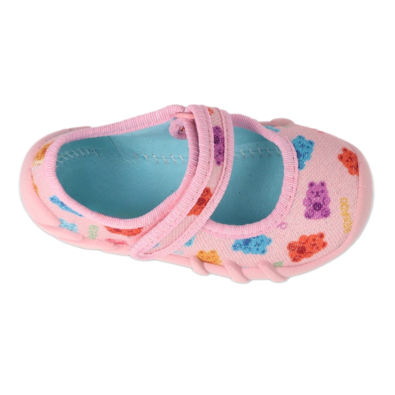 Befado chaussons enfants avec velcro 109P268 rose 3