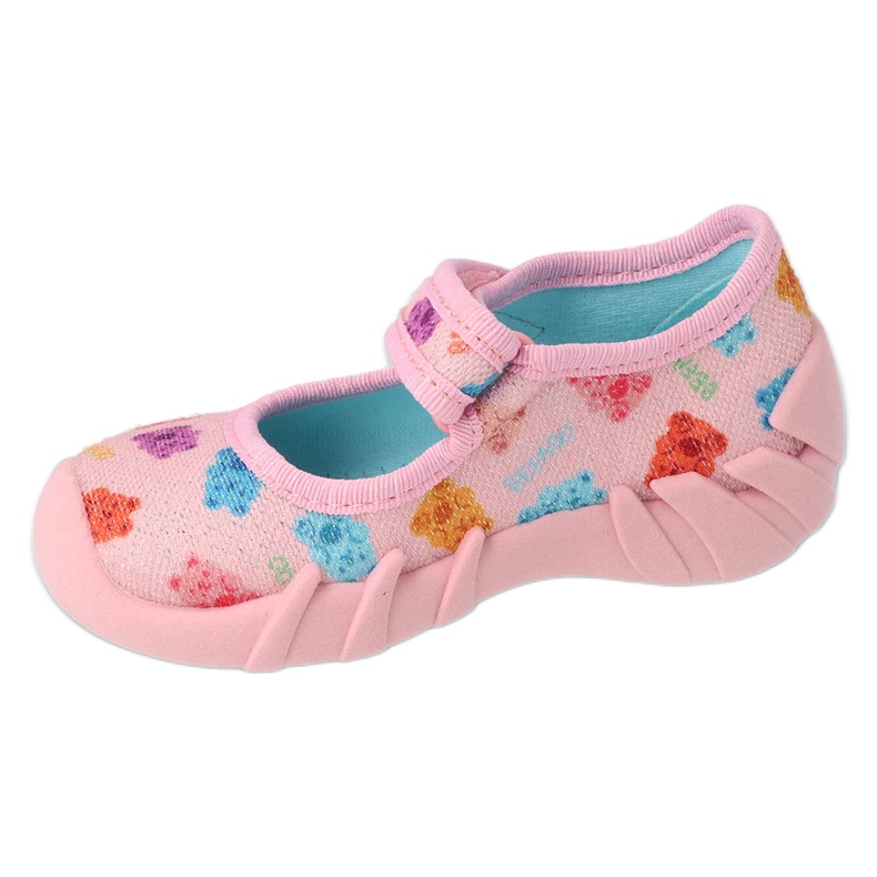 Befado chaussons enfants avec velcro 109P268 rose 1