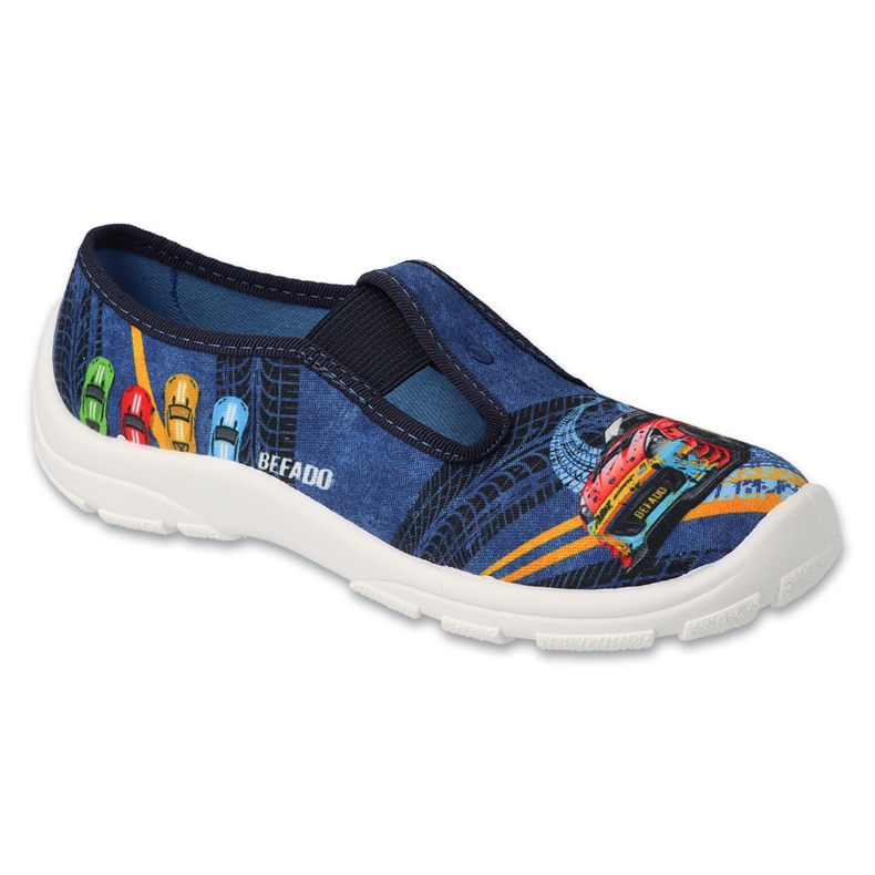 Befado Béfado Children's Slippers 975y195 Navy Blue Car Application Application bleu 1 Befado Béfado Children's Slippers 975y195 Navy Blue Car Application Application bleu 1