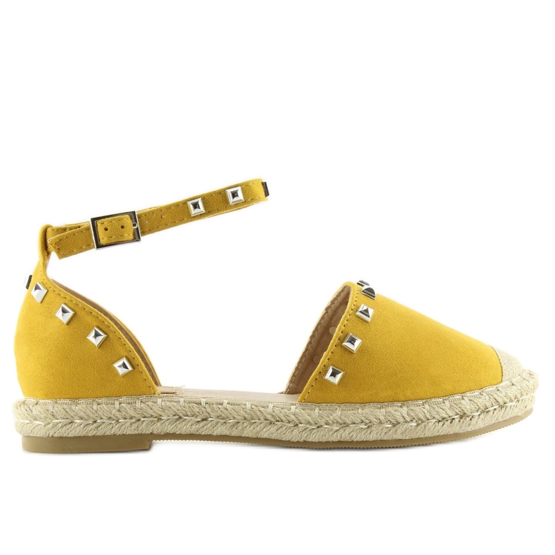 Espadrilles jaunes 99-26 jaunes à clous 1