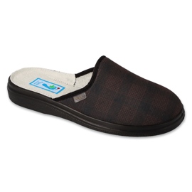 Befado Dr.Orto Men's Slippers dans un damier 132M017 gris 1