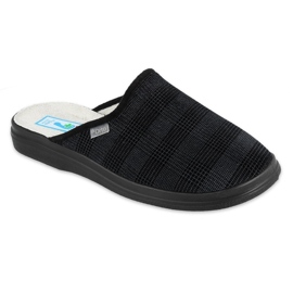 Befado Dr.Orto Men's Slippers dans le damier 132M016 bleu 1