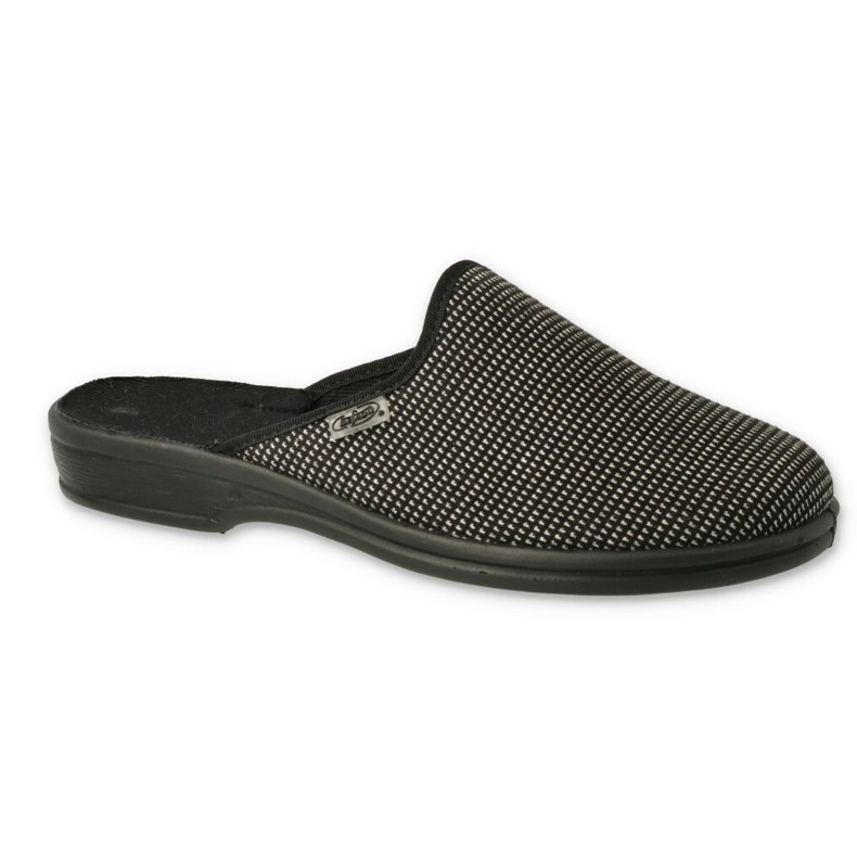 Chaussons bas homme Befado 089M422 noir et gris 1