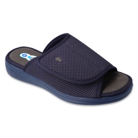 Dr.Torto Befado Men's Velcro Slippers. bleu 1