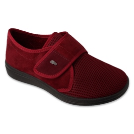 Befado Footwear Chaussures pour femmes avec bande Velcro et insert en PU remplaçable 088D003 rouge 1 Befado Footwear Chaussures pour femmes avec bande Velcro et insert en PU remplaçable 088D003 rouge 1
