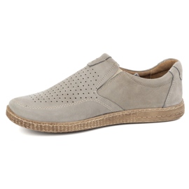 KOMODO Chaussures en cuir masculin décontractées 854/2 gris 2