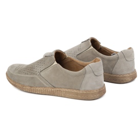 KOMODO Chaussures en cuir masculin décontractées 854/2 gris 4