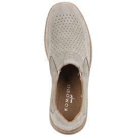 KOMODO Chaussures en cuir masculin décontractées 854/2 gris 5