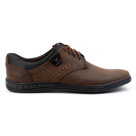 Polbut Chaussures décontractées en cuir pour hommes 402H, marron foncé brun 1