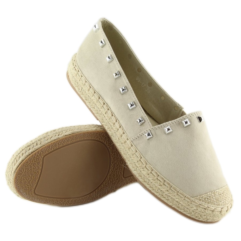 Espadrilles beiges pour femme 99-17 beige 2 Espadrilles beiges pour femme 99-17 beige 2
