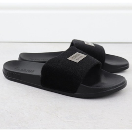 Big Star Les tongs de natation de la plage pour femmes sont noires SS274716 2