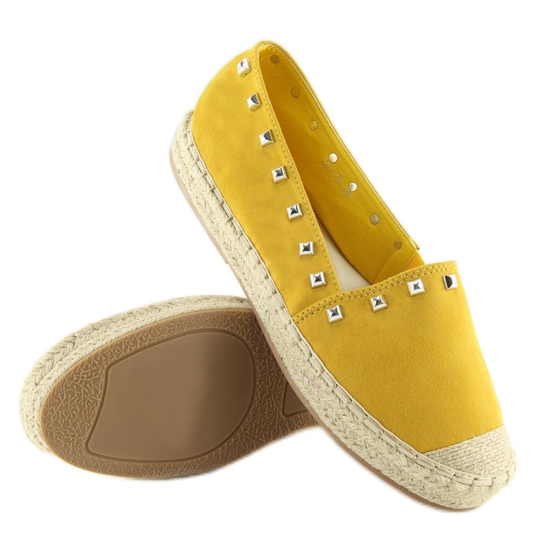 Espadrilles jaunes jaunes pour femme 99-17 Jaune 1