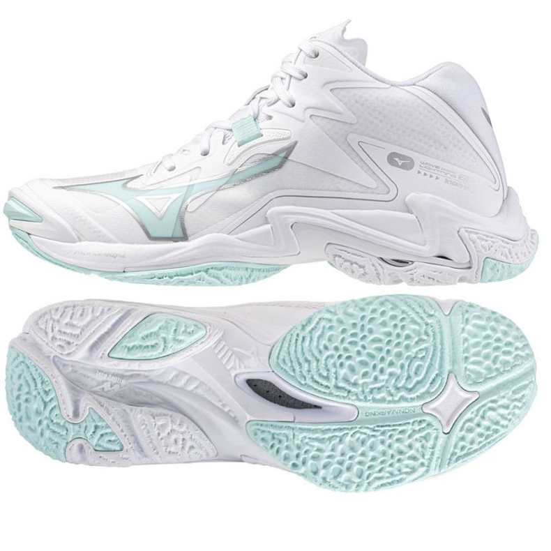 Mizuno Wave Lighting Z8 Mid Shoes in V1GC240545 blanche 1