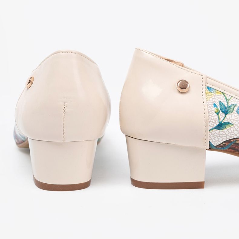 Goodin Pompes pour femmes avec un motif exotique multicolore 1