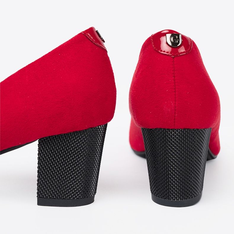 Goodin Pompes rouges avec un orteil verni 2