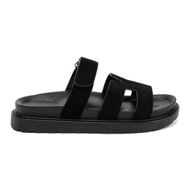 Shelvt Slippers pour femmes noir 2