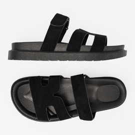 Shelvt Slippers pour femmes noir 1