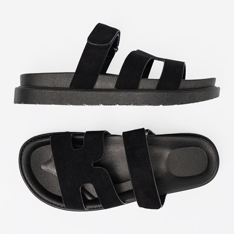 Shelvt Slippers pour femmes noir 1