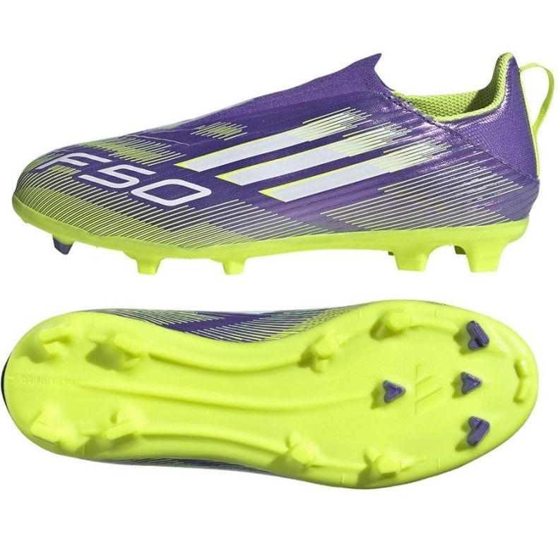 Adidas F50 League LL JR TF JI0010 Chaussures violet 1
