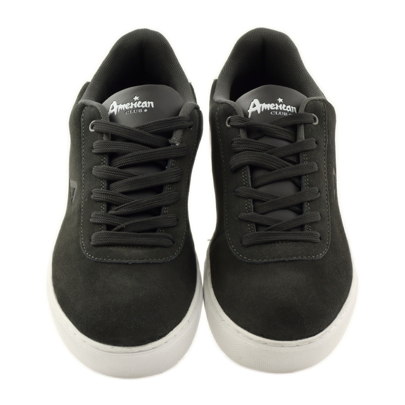 American Club Chaussures de sport pour hommes, baskets en cuir gris 17003 multicolore 4 American Club Chaussures de sport pour hommes, baskets en cuir gris 17003 multicolore 4