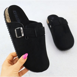 Les tongs en daim Big Star dans SS274736 INT2156A le noir 1
