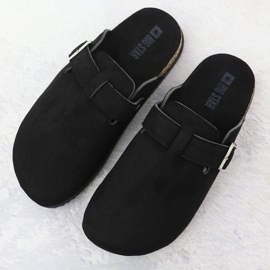 Les tongs en daim Big Star dans SS274736 INT2156A le noir 3