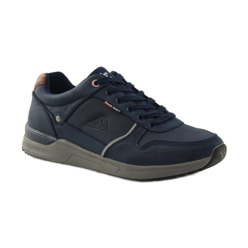 American Club Chaussures de sport homme American 610184 baskets bleu marine 1