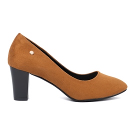 Goodin En daim haut talons caramel 2