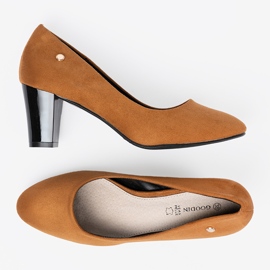 Goodin En daim haut talons caramel 5
