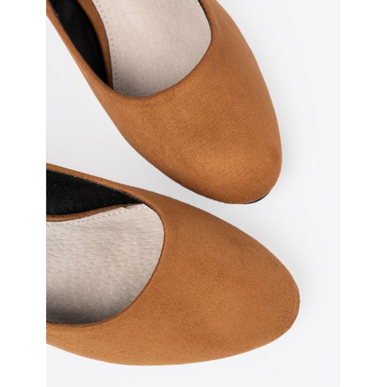 Goodin En daim haut talons caramel 1