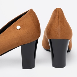 Goodin En daim haut talons caramel 6