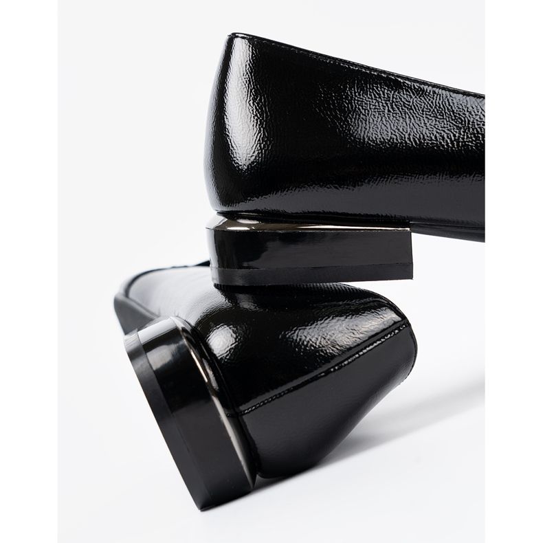 Mocassins vernies avec une pince décorative Sergio Leone le noir 1