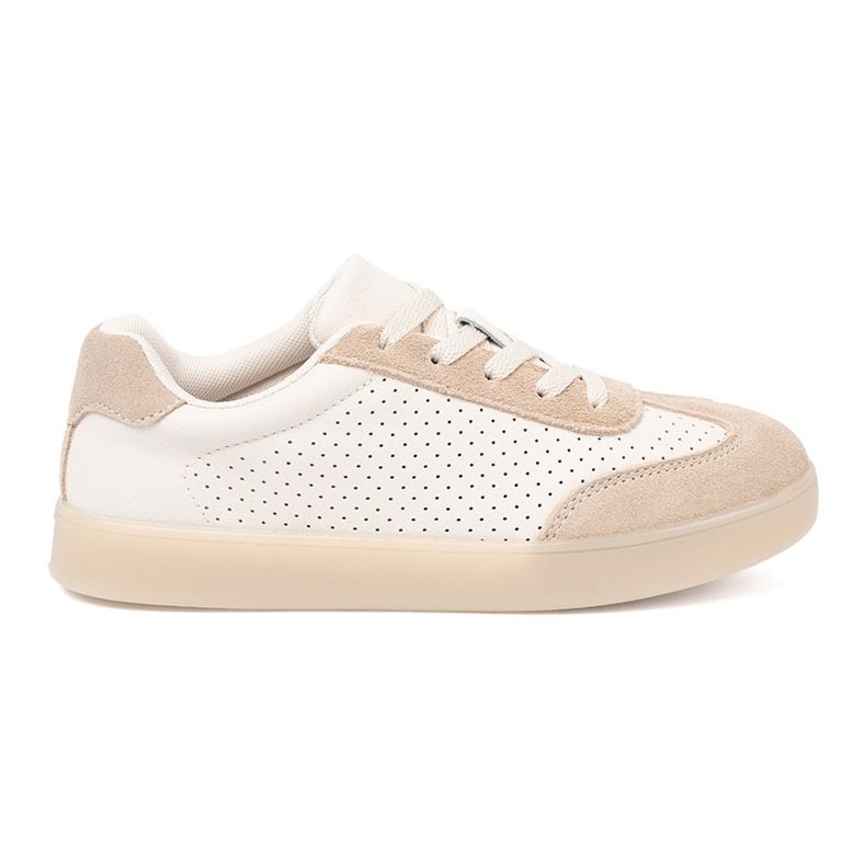 Sergio Leone Baskets féminines Openwork Light Beige 1