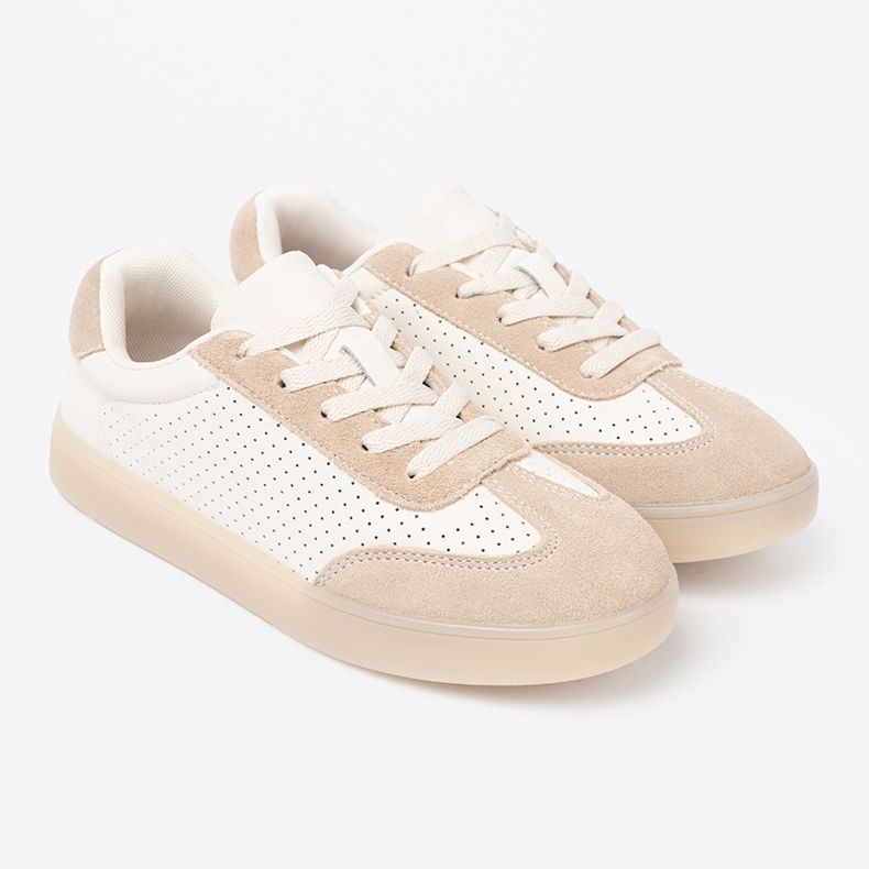 Sergio Leone Baskets féminines Openwork Light Beige 2