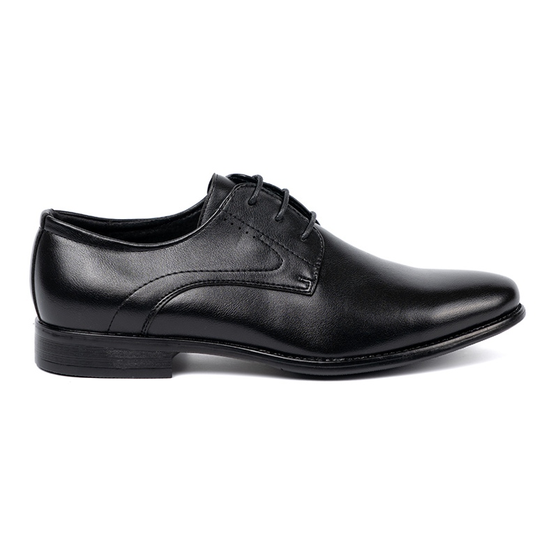 Shelvt Chaussures masculines élégantes en noir classique et brillant le noir 2 Shelvt Chaussures masculines élégantes en noir classique et brillant le noir 2