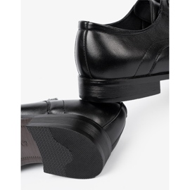 Shelvt Chaussures masculines élégantes en noir classique et brillant 1