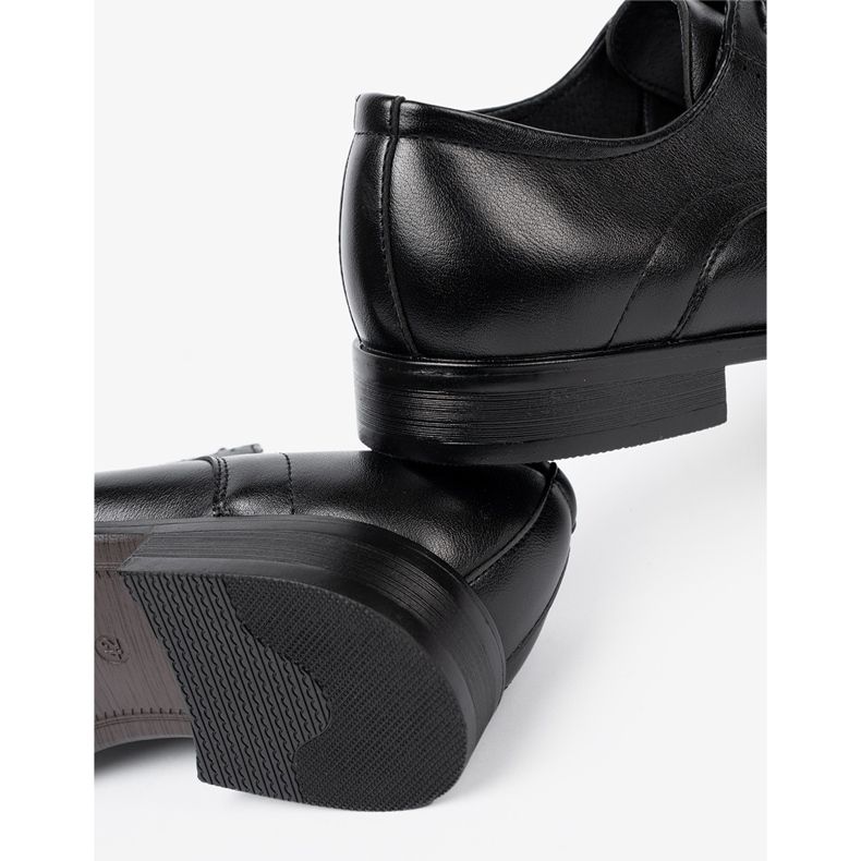 Shelvt Chaussures masculines élégantes en noir classique et brillant le noir 1 Shelvt Chaussures masculines élégantes en noir classique et brillant le noir 1