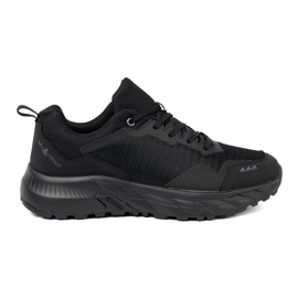 Shelvt Baskets noires avec une tige des hommes Menhur textile 2