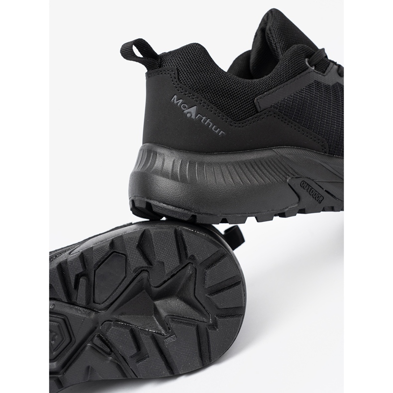 Shelvt Baskets noires avec une tige des hommes Menhur textile 1
