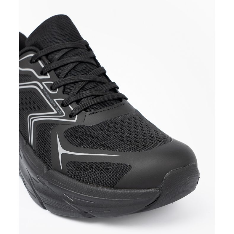 Shelvt Chaussures de sport noir léger sur une semelle McArthur épaisse 1