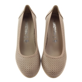 M.Daszyński Escarpins compensés femme Daszyński 113 beige 4
