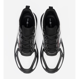 Shelvt Chaussures de sport blanches et noires confortables avec une structure en filet 5