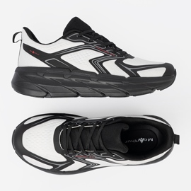 Shelvt Chaussures de sport blanches et noires confortables avec une structure en filet 6