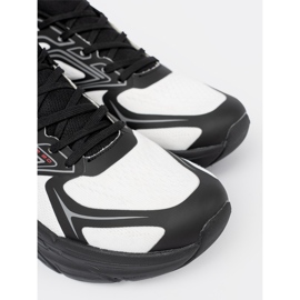 Shelvt Chaussures de sport blanches et noires confortables avec une structure en filet 1