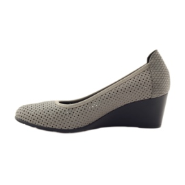 M.Daszyński Escarpins compensés femme Daszyński 113 gris 2